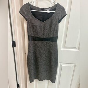 Elegant Gray and Black Women's Dress
